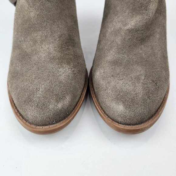 Vionic NWOB Anne Bootie Size 6 Taupe Brown Leather Stacked Heel Zip Entry Boho‎ - Picture 10 of 11